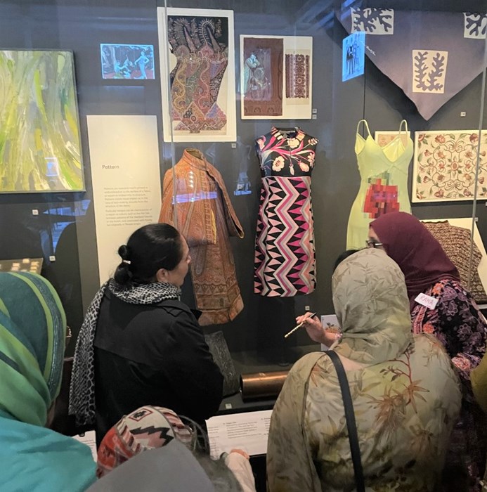 Group looks at multi-coloured Paisley shaws and patterns in the Fashion and Style gallery.