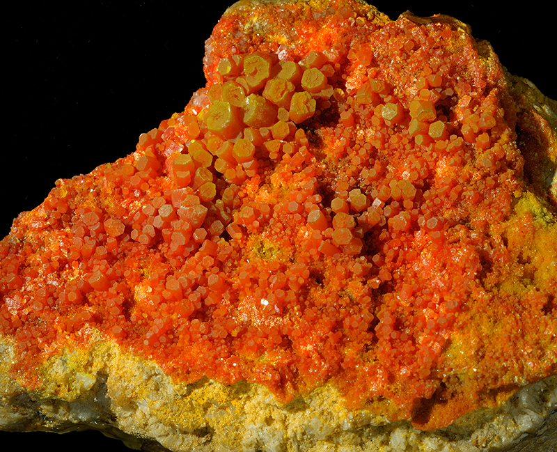 Pyromorphite, a lead phosphate from Leadhills, Dumfrieshire.