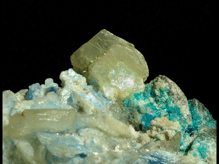 Leadhillite, a secondary mineral from Leadhills, Lanarkshire.