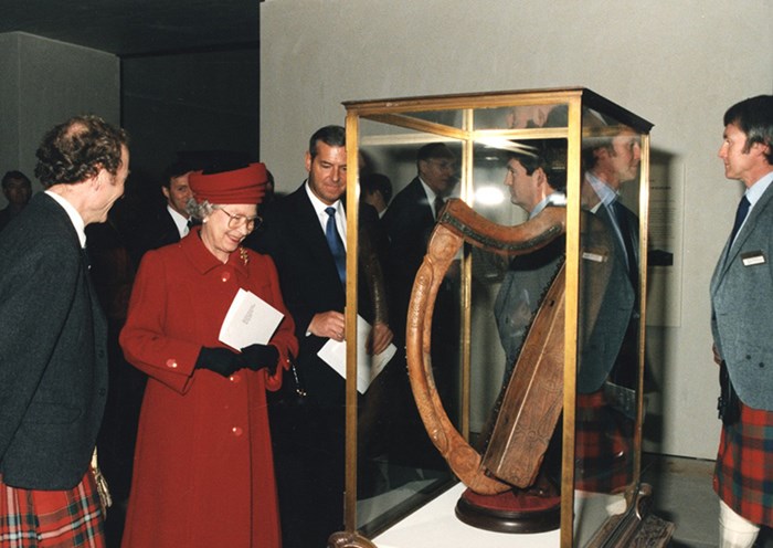 Queen Elizabeth II at the opening of the Museum of Scotland