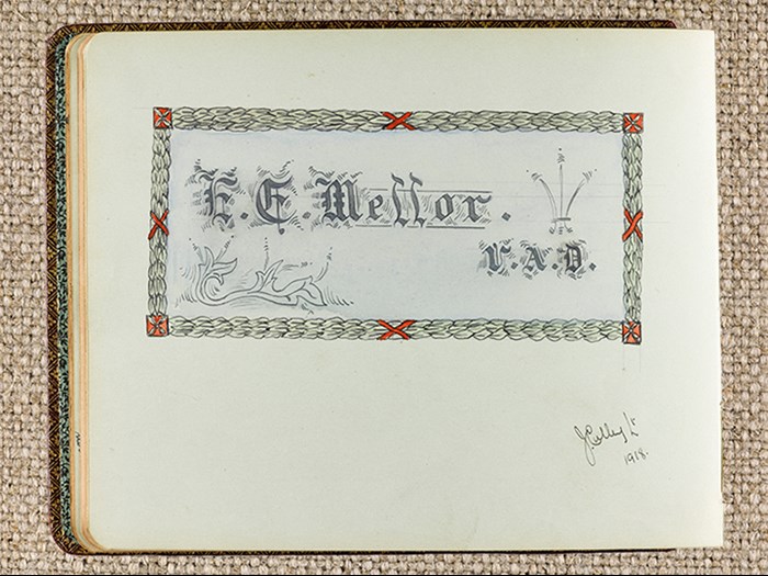 F C Mellor, V.A.D, J Cully Lt, 1918.