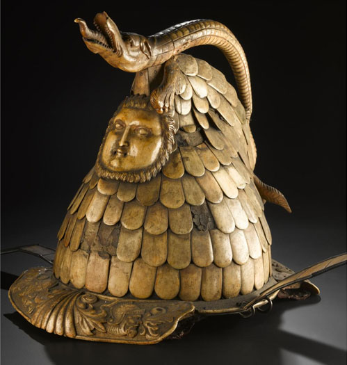 Iron pageant helmet, 18th or early 19th century