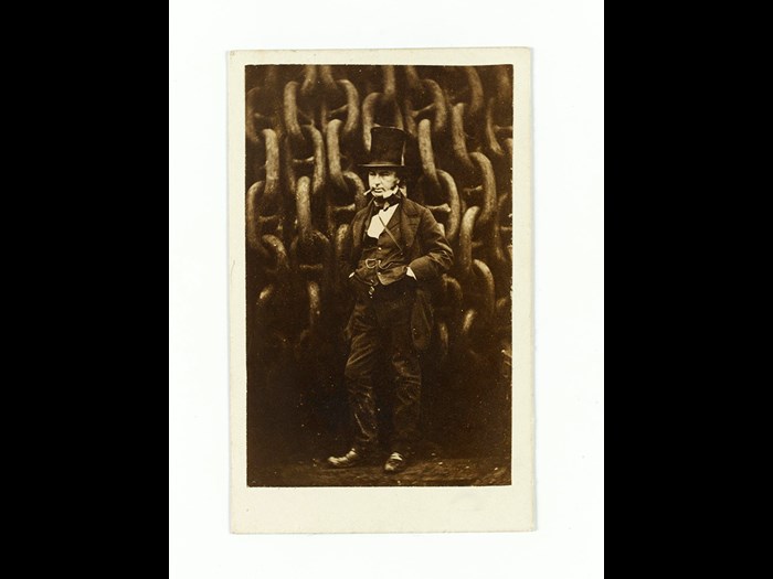 Carte-de-visite of Isambard Kingdom Brunel, photographed by Robert Howlett. From the Howarth-Loomes Collection at National Museums Scotland.