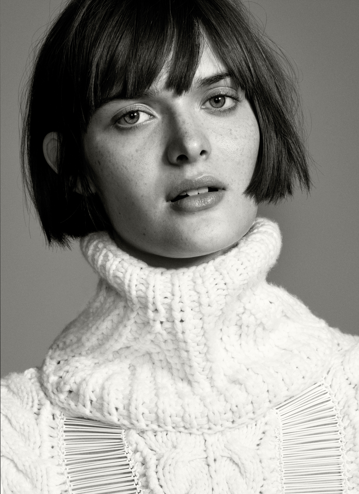 Sam Rollinson in a handmade knitted sweater with 3D printed elements, photographed by Roe Ethridge in 2014.
