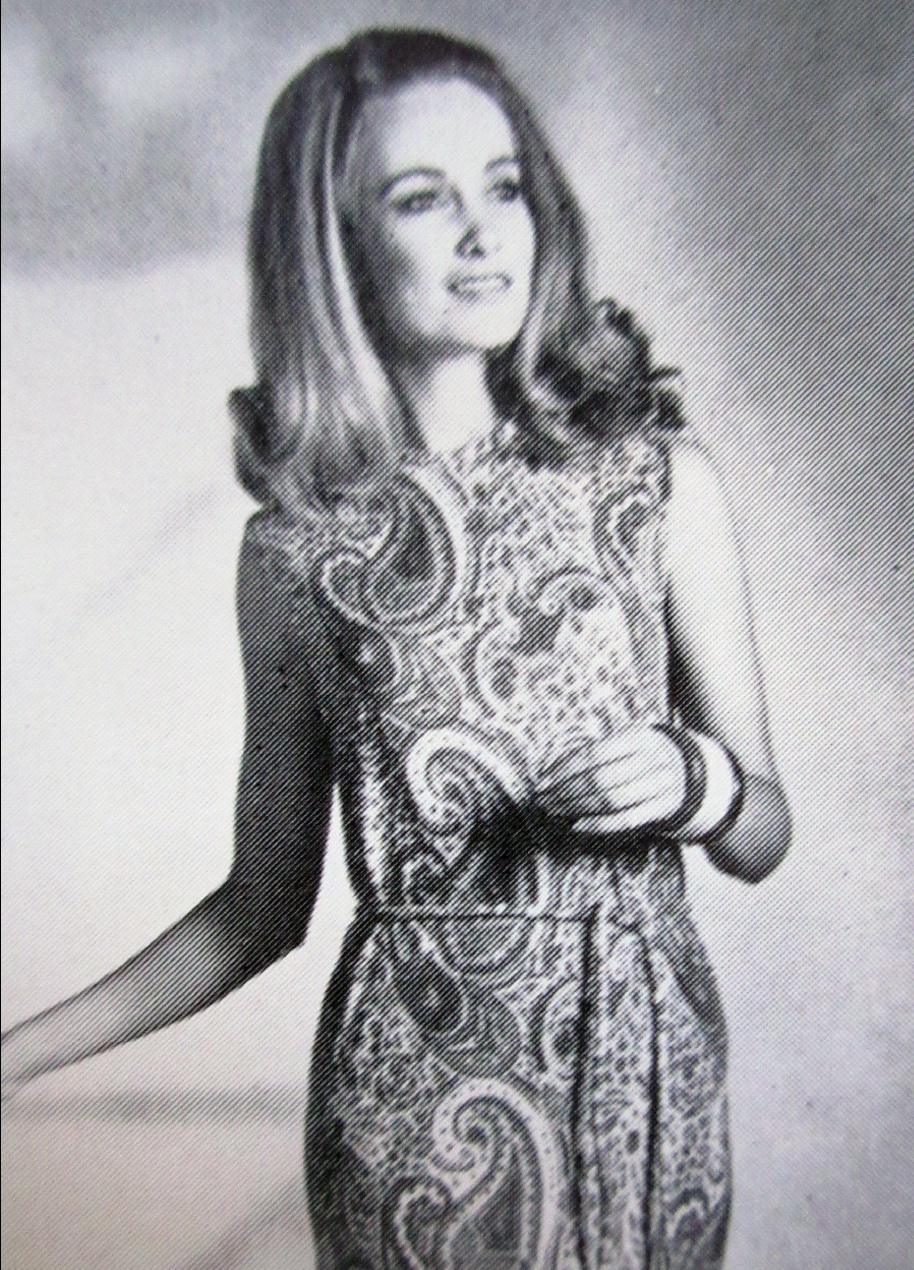 Pringle Paisleys, ‘Farah’ printed cashmere dress, 1969.