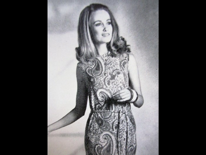Pringle Paisleys, ‘Farah’ printed cashmere dress, 1969.
