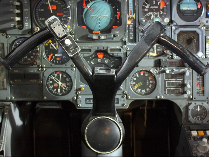Concorde cockpit controls and dials
