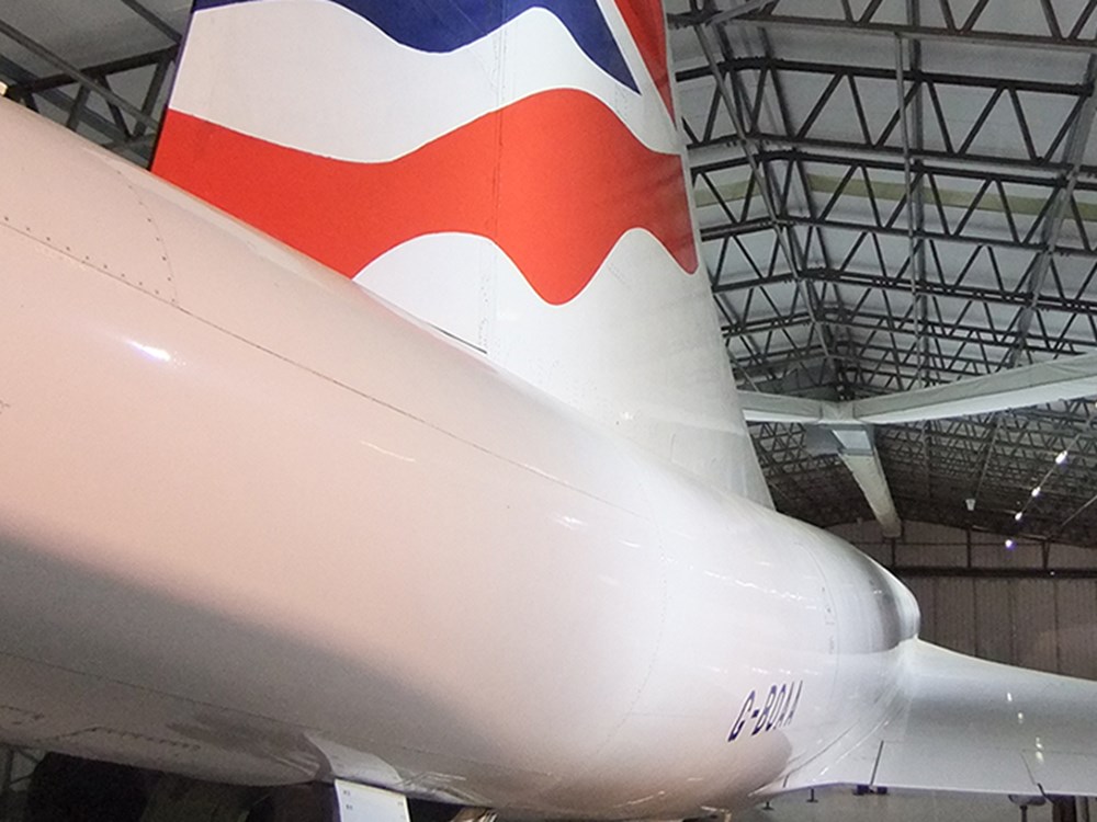 Exterior of Concorde tail