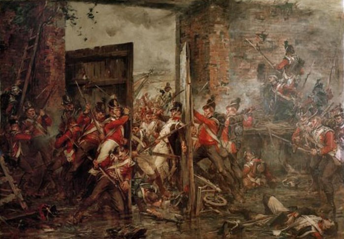Closing The Gates At Hougoumont By Robert Gibb 1903