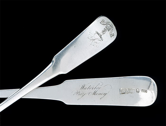 Silver Spoons bought using prize money from the Battle Of Waterloo
