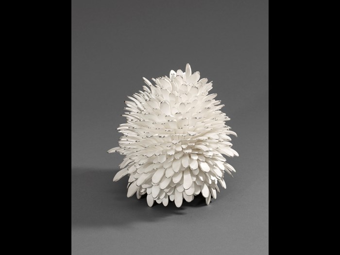 ‘Pine Cone’, 2007, Junko Mori. Measurements: Height 16cm Width 17cm. Image © The Goldsmiths’ Company. Courtesy ‘Collection: The Worshipful Company of Goldsmiths’. '