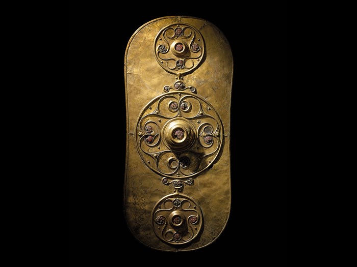 The Battersea shield. Iron Age, c. 350–50 BC. Found in the River Thames, London, England. © The Trustees of the British Museum.