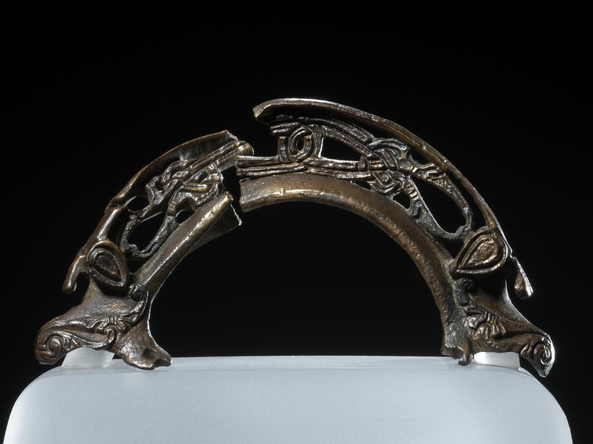 Image of Part of a Viking leather belt, from Kildonan, Eigg © National Museums Scotland