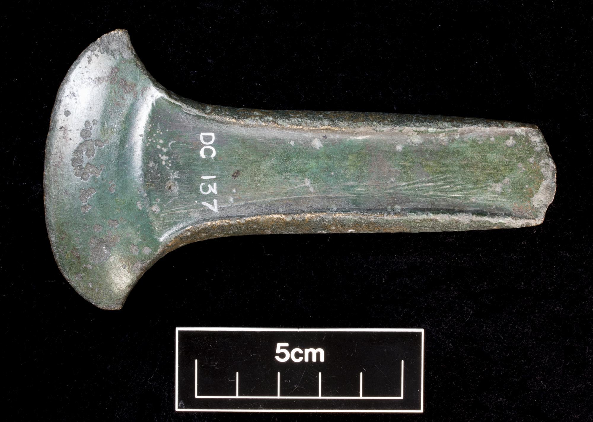 Image of Bronze Age long-flanged axe head, from Hill of Redhall, Angus © National Museums Scotland