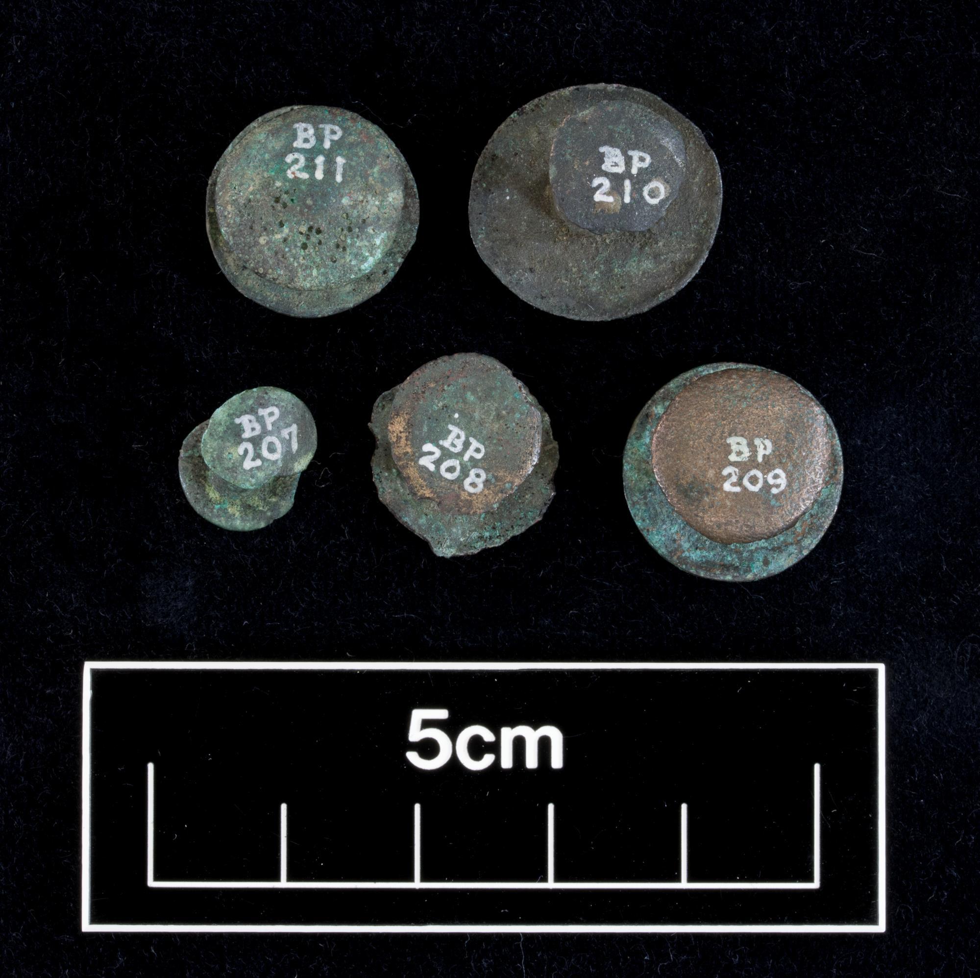 Image of Double button (Dubbel knapp) of bronze, Bronze Age, from Denmark © National Museums Scotland