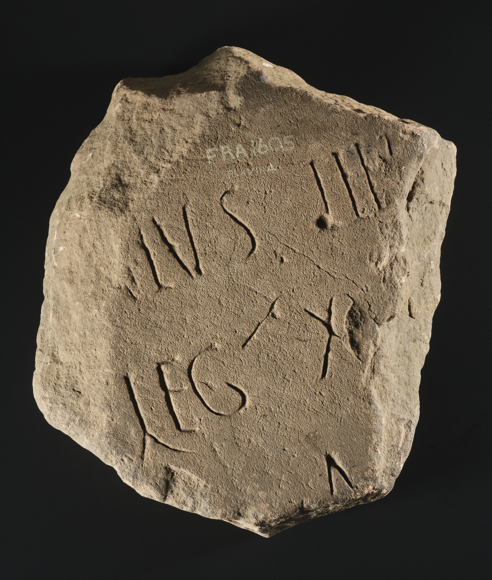 Image of Portion of a sandstone slab from Newstead, Roxburghshire © National Museums Scotland