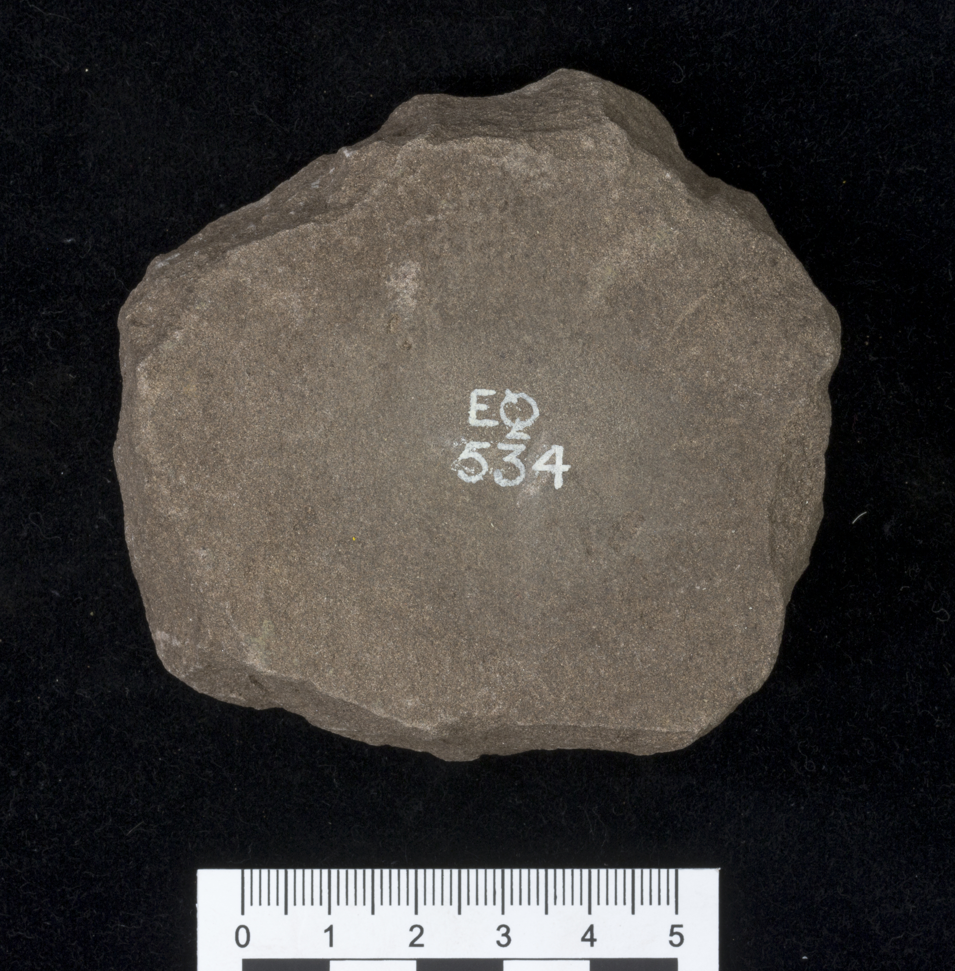 Image of Roughly circular piece of sandstone, from Fowlis Wester, Perthshire © National Museums Scotland