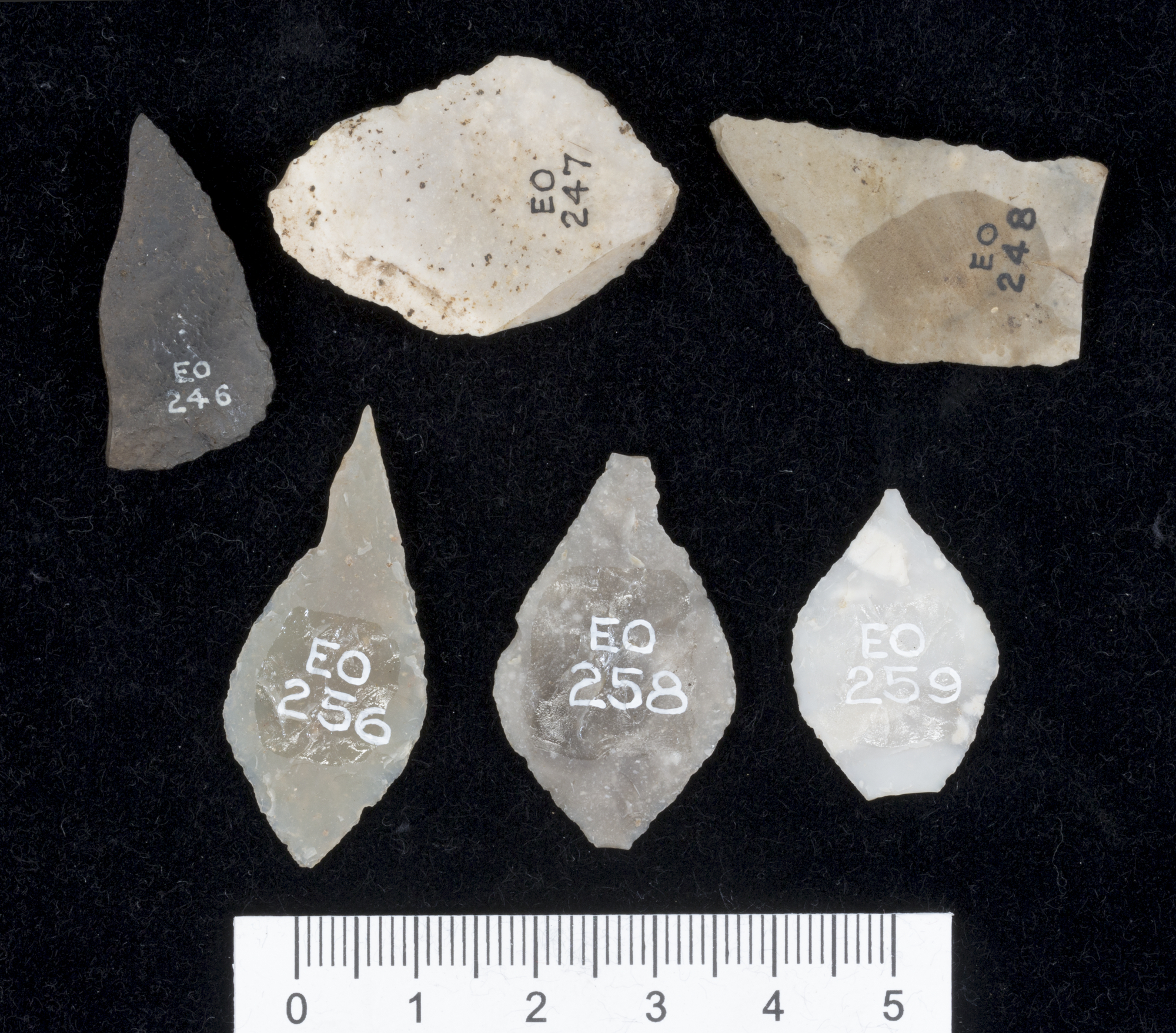 Image of Fragment of pottery, flint knife or point, from Tormore Cists, Arran © National Museums Scotland
