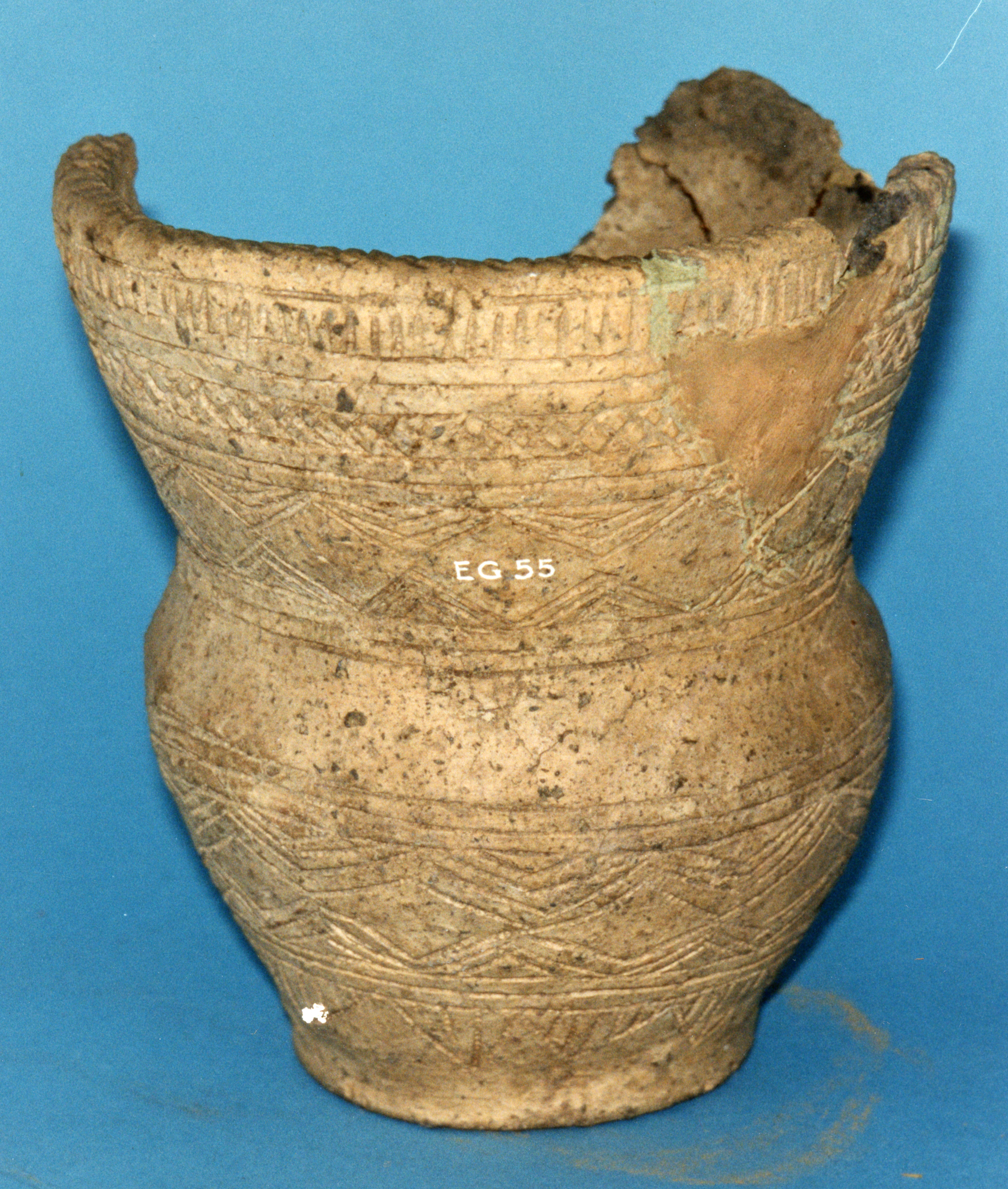 Image of Vessel of Beaker pottery from Oliver, Tweedsmuir © National Museums Scotland