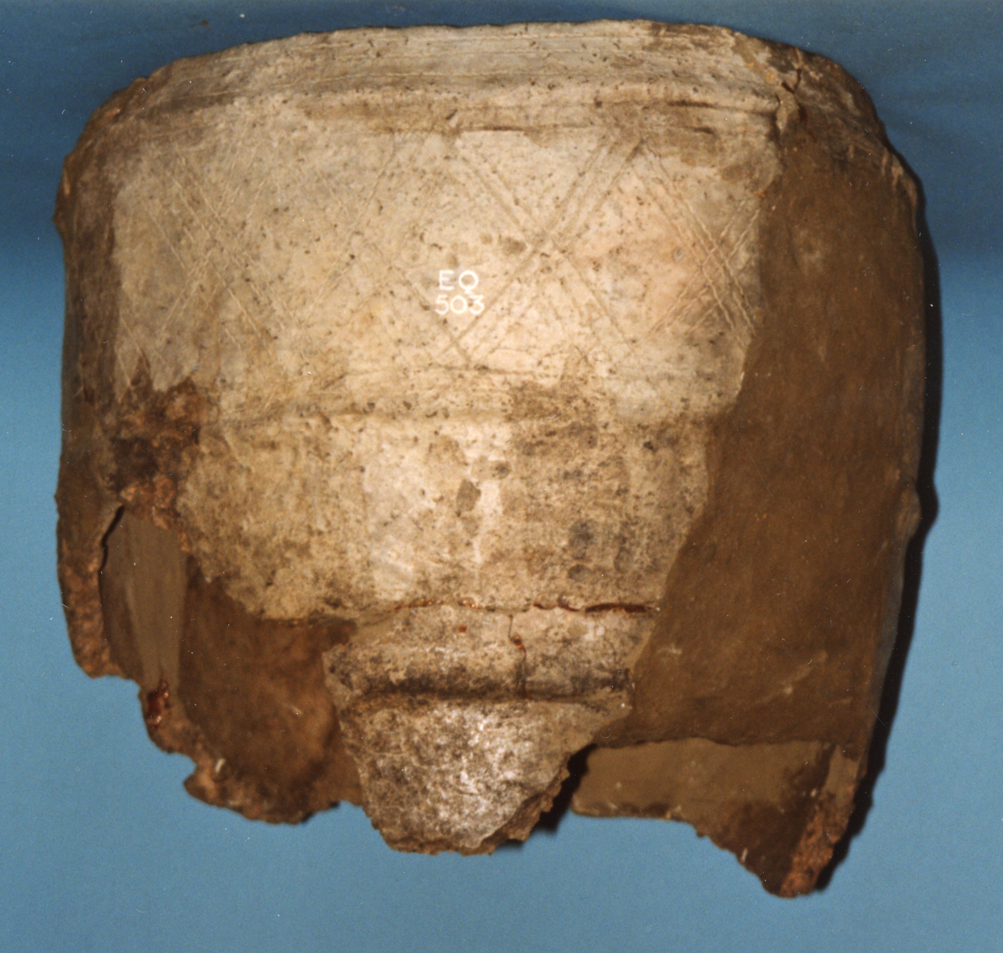 Image of Pottery / cinerary urn / incomplete, from Longniddry Golf Course, East Lothian © National Museums Scotland