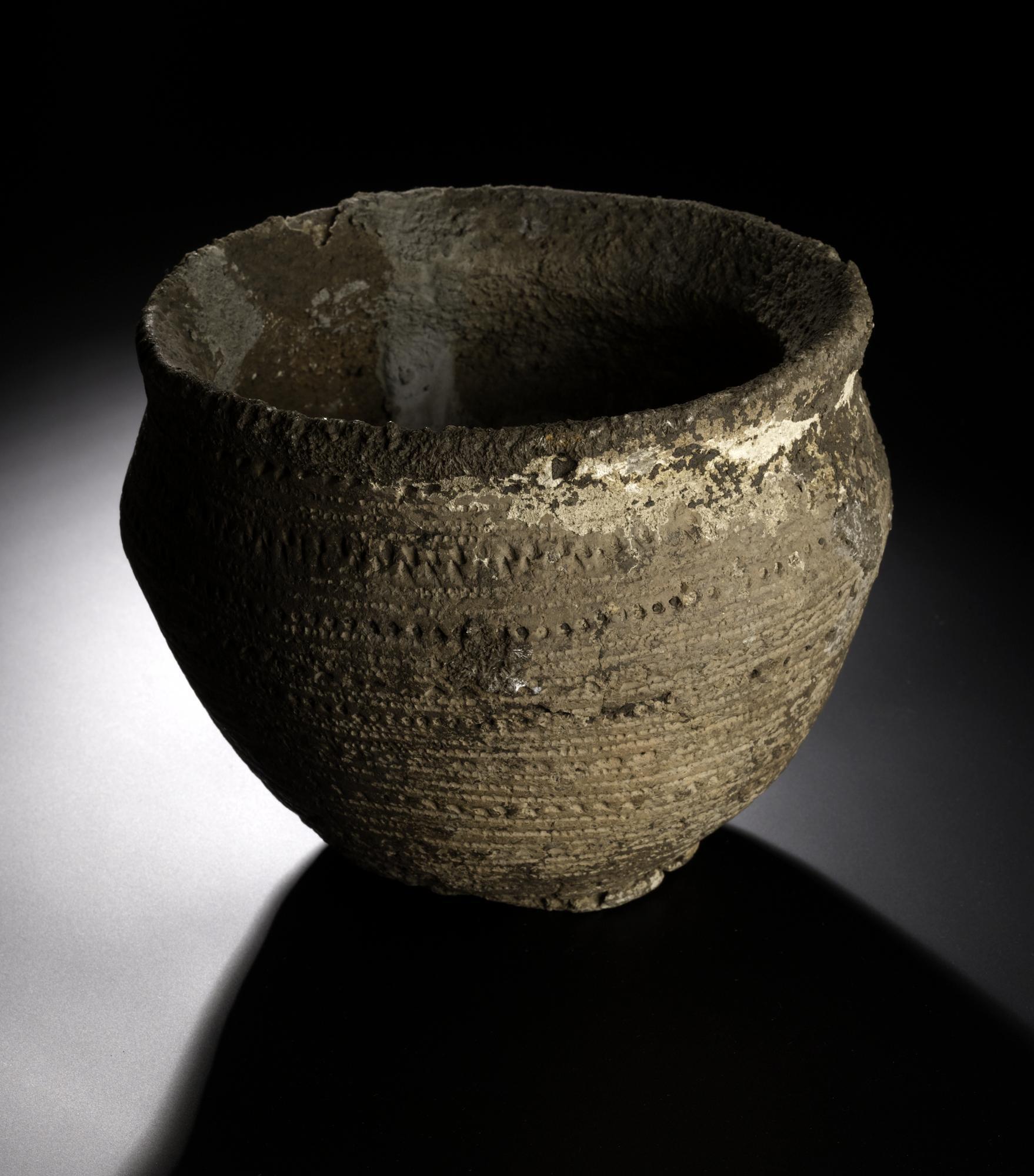 Image of Early Bronze Age food vessel from a short cist at Bridgeness, West Lothian © National Museums Scotland