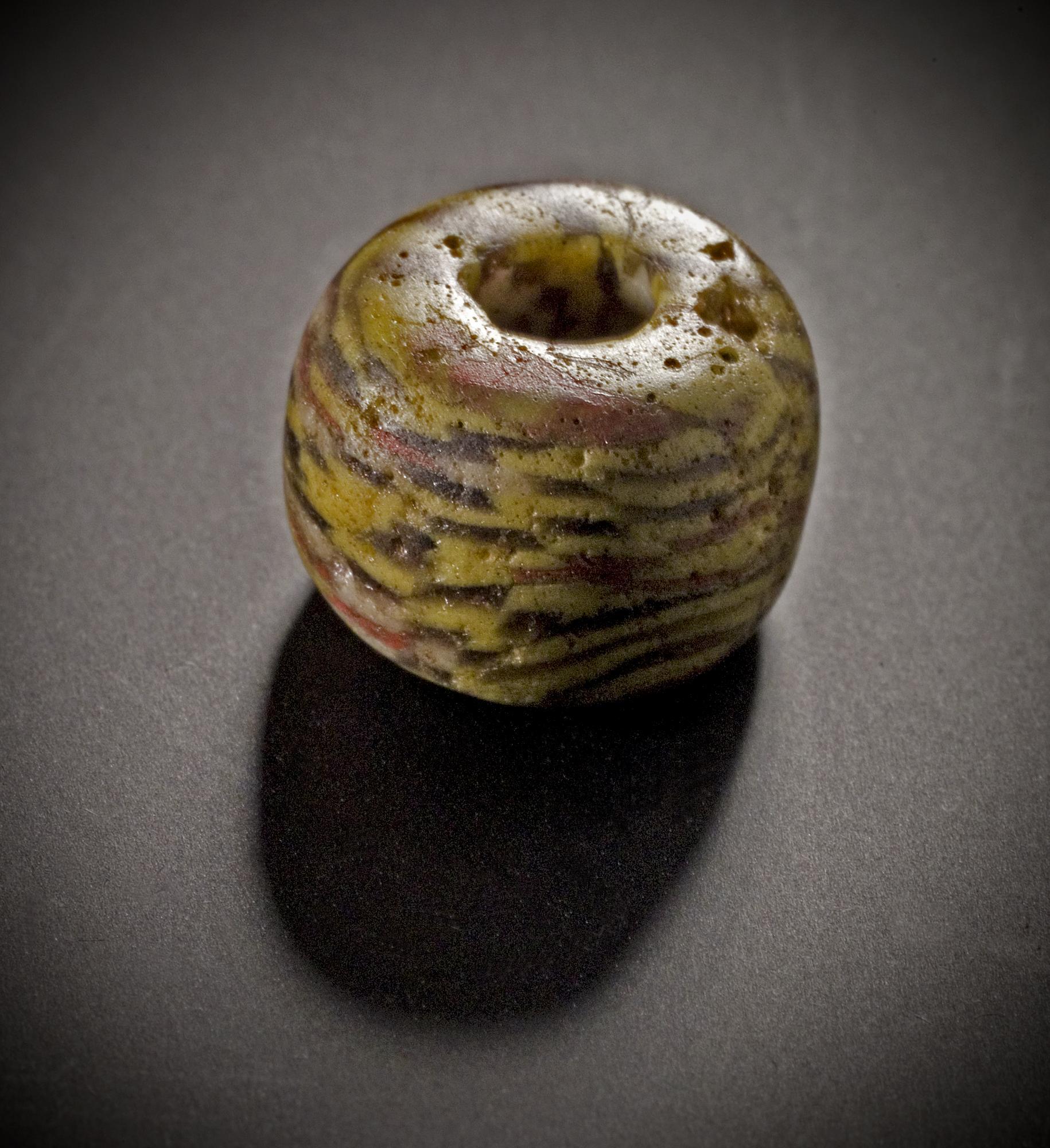 Image of Norse glass bead from Hillswick, Shetland © National Museums Scotland