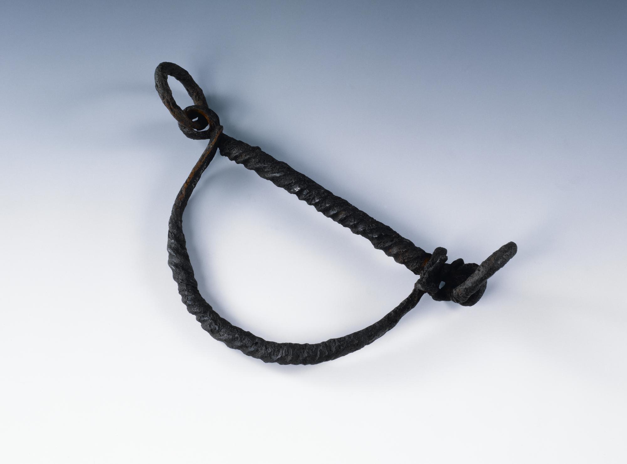 Image of Roman snaffle bit of iron, one of two, from the Roman site at Newstead, 80 - 100 AD © National Museums Scotland